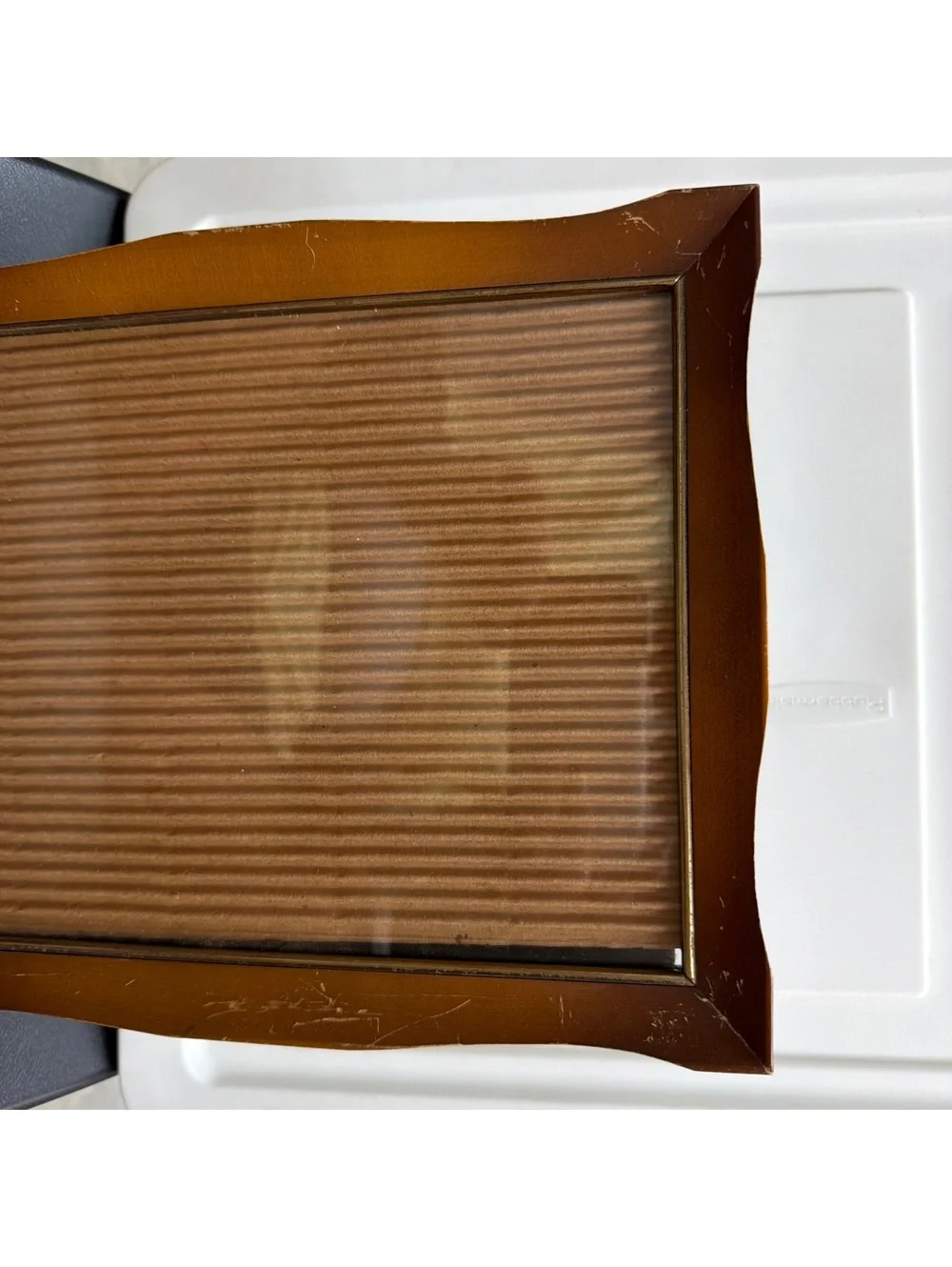 Vintage Scalloped Oak Wood Picture Frame 8 X 10 W/ Glass